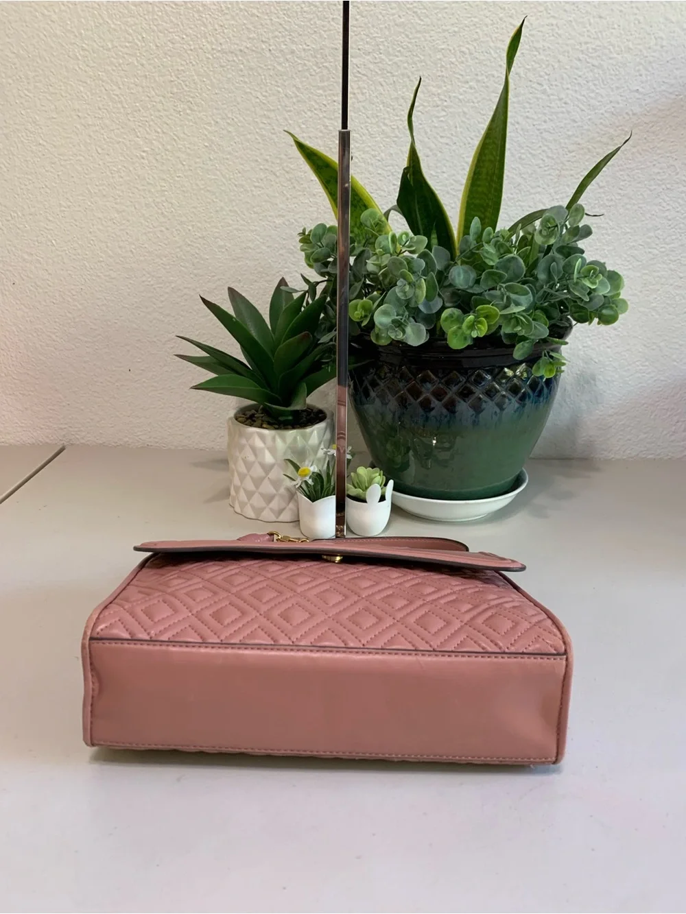 👜💕 Tory Burch Kira Quilted Leather Shoulder Bag — Dusty Rose